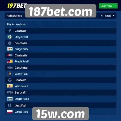 Os métodos de pagamento disponíveis no 187bet